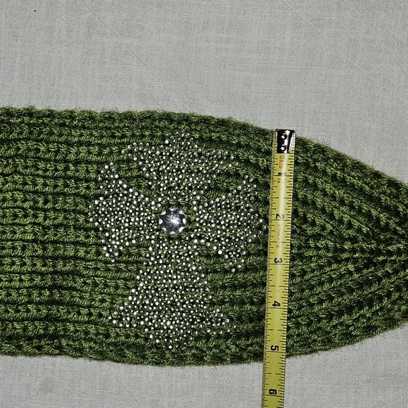 🛍Headband Earwarmer Blinged Cross w  Closure [Green]💚 NWT - Picture 5 of 5